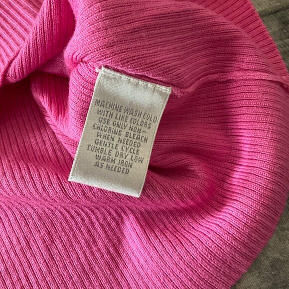 Worthington Womens  Pink Rayon/Nylon Top With Bow Detail Large preppy feminine - Picture 4 of 9